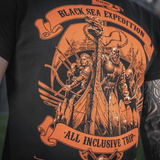 M-Tac T-shirt Black Sea Expedition MagnaColours®-printillä, sopii metsästykseen ja kalastukseen, valmistettu 93% puuvillasta mukavuutta ja kestävyyttä varten