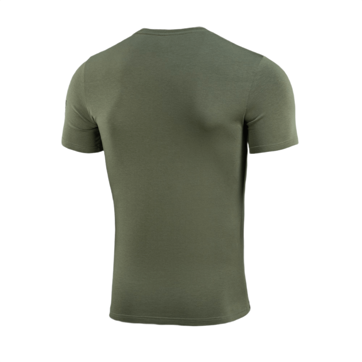 Vihreän M-Tac T-Shirt Surf Club selkä, lyhythihainen ja sileä muotoilu; valmistettu puuvillasta ja elastaanista.