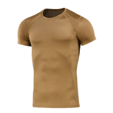 M-Tac T-Shirt Sweat-Wicking Athletic Gen.II ruskeana, sopii harjoitteluun ja päivittäiseen käyttöön, valmistettu kosteutta siirtävästä polyesteristä.