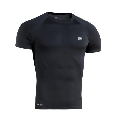 M-Tac T-paita Ultra Light Polartec musta, valmistettu Power Dry® -materiaalista, hikiä siirtävä ja nopeasti kuivuva harjoitteluun ja ulkoiluun.