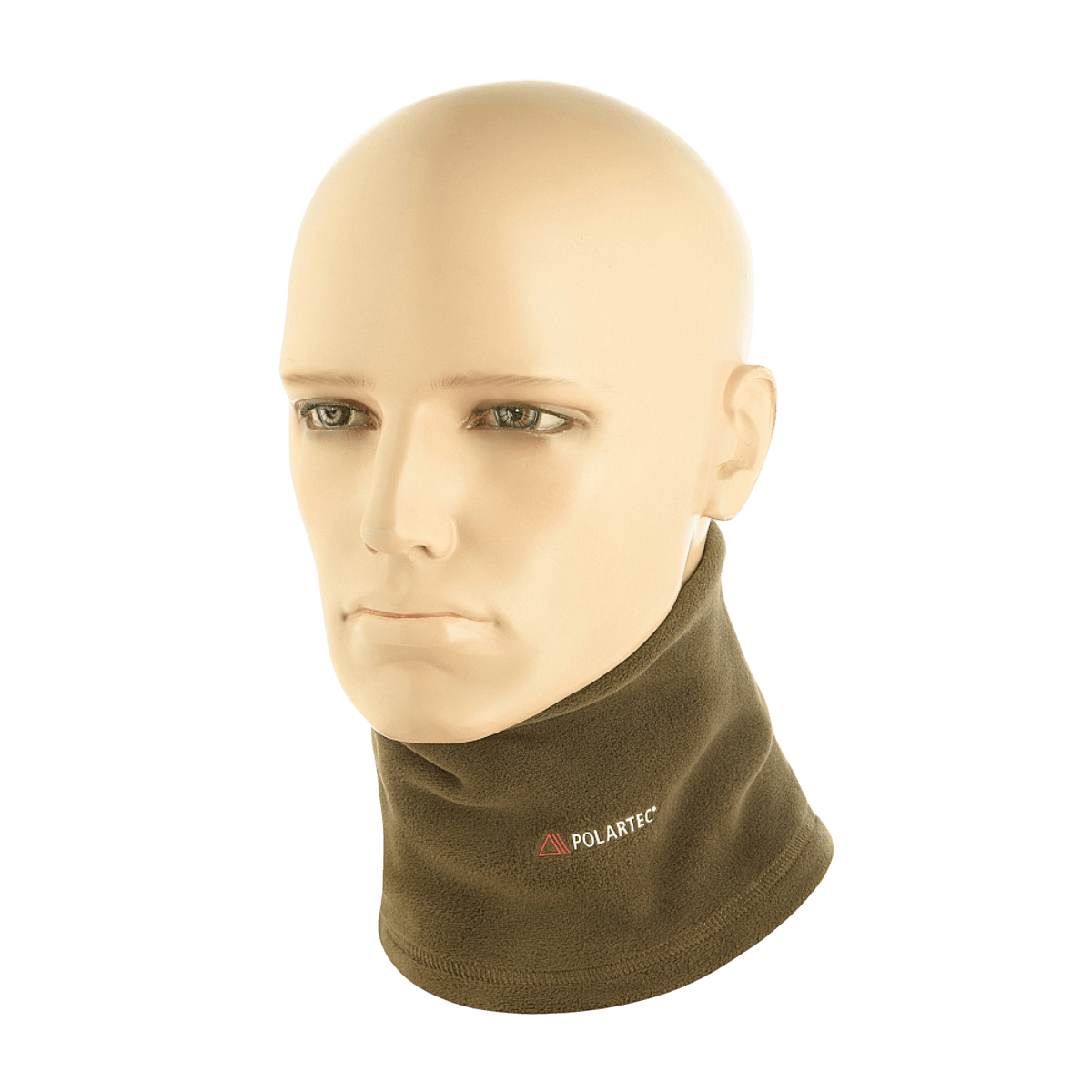M-Tac Tube Scarf Polartec Polartec Micro Series fleece -materiaalista esiteltynä mallipään päällä, täydellinen kylmiin ulkoiluihin.