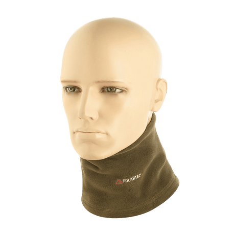 M-Tac Tube Scarf Polartec Polartec Micro Series fleece -materiaalista esiteltynä mallipään päällä, täydellinen kylmiin ulkoiluihin.