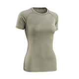 M-Tac T-shirt Ultra Light Polartec Lady beige, sopii treeniin, valmistettu kevyestä Power Dry®-materiaalista, hypoallergeeninen ja nopeasti kuivuva.