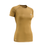 M-Tac T-shirt Ultra Light Polartec Lady, kevyt Power Dry®-materiaali, täydellinen treeniin ja päivittäiseen käyttöön, vaaleanruskea sävy.