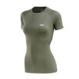 M-Tac T-shirt Ultra Light Polartec Lady naisille, kevyt ja hengittävä heijastavalla logolla, sopii treeniin ja arkeen.