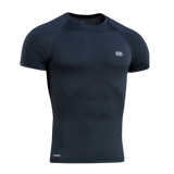 M-Tac T-paita Ultra Light Polartec musta, harjoitteluun ja ulkoiluun, valmistettu kevyestä, joustavasta Power Dry® -materiaalista, heijastava logo.