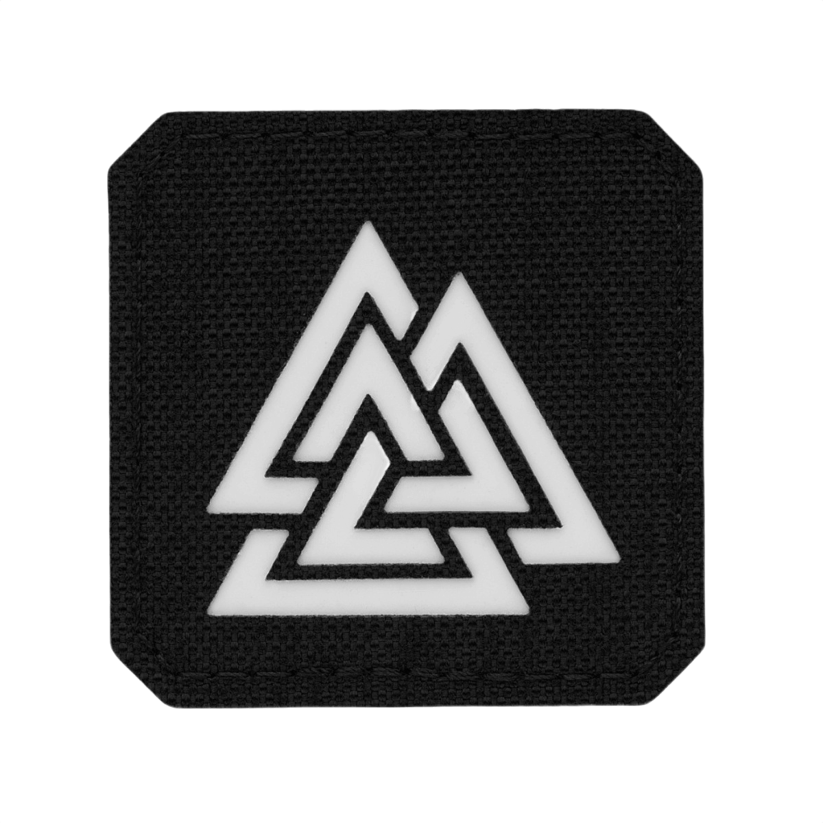M-Tac Patch Valknut Laser Cut Odin symbol mustalla taustalla.