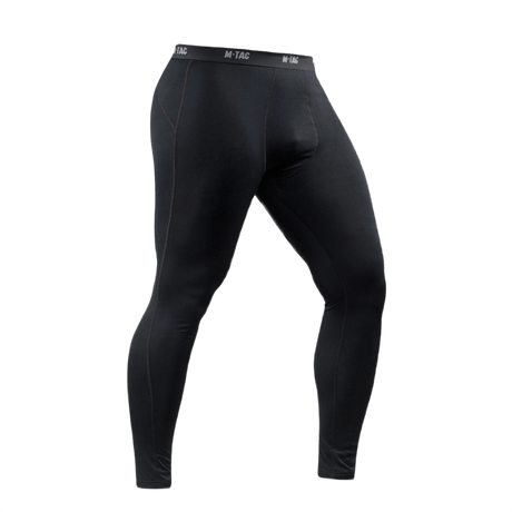 M-Tac Level I Polartec Thermal -housut mustina, valmistettu Power Dry® -materiaalista, ihanteellinen baselayeriksi talveen ja välikauteen.