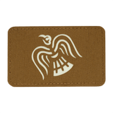 M-Tac Patch Ravneflag Laser Cut – viikinkilippu mustalla korpilla ruskealla taustalla, sopii univormuun tai taktiseen varustukseen.