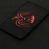 M-Tac Patch Ravneflag Laser Cut – musta korppi Cordura 500D:ssä, sopii univormuun ja taktiseen varustukseen. Koko: 80 x 50 mm.