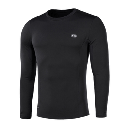 Musta M-Tac Vinter Baselayer Thermo -paita Pontetorto®-fleecestä, talvikomforttiin, anatominen istuvuus.
