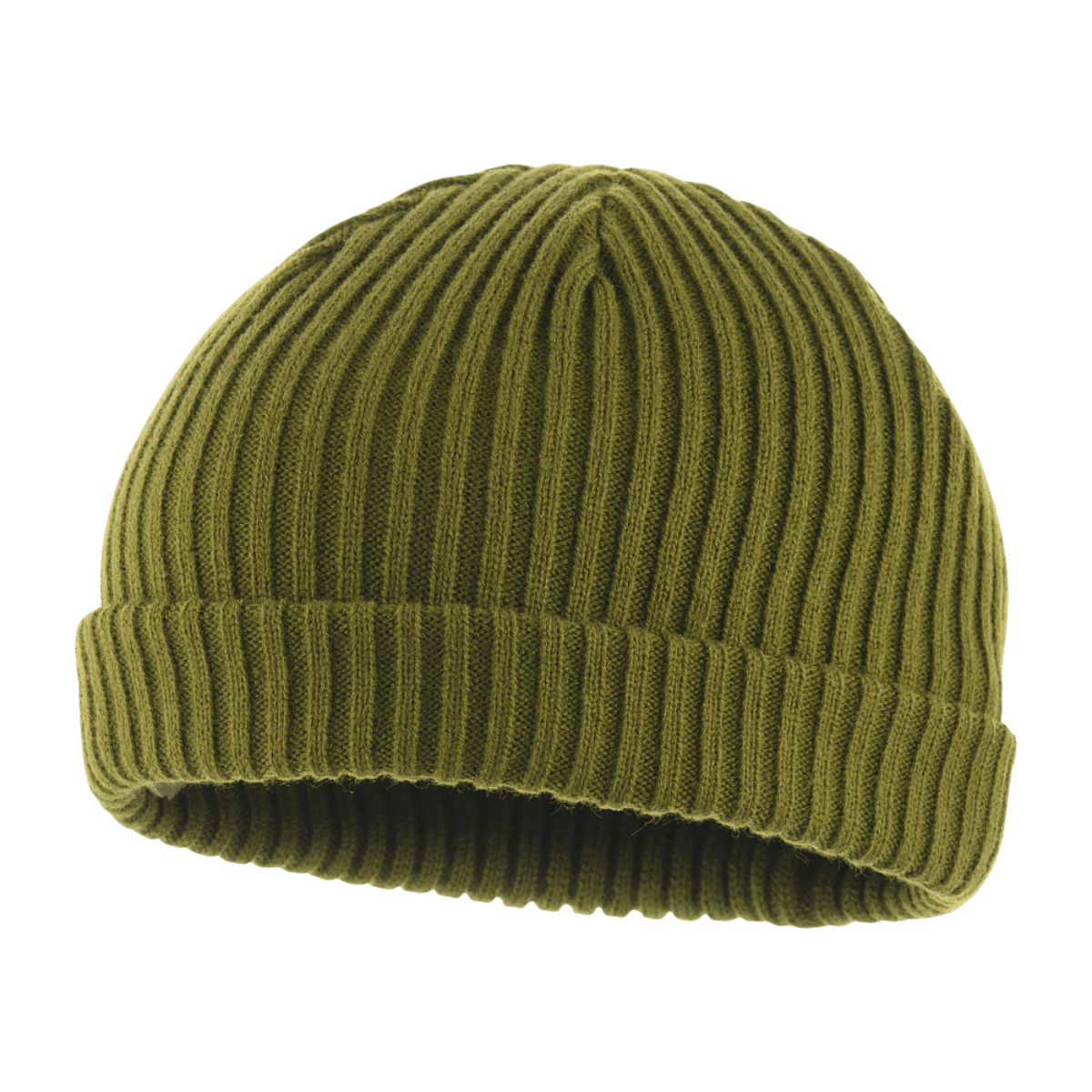 M-Tac Watch Cap 100% Akryl vihreänä, neulepipo matalalla mallilla ja kaksinkertaisella käänteellä, ihanteellinen viileään säähän. Saatavana S, M, L, XL.