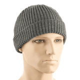 M-Tac Watch Cap 100% Akryl harmaa teollisneulos, matala malli, kaksoiskäänne lisälämmöksi, sopii viileään säähän.