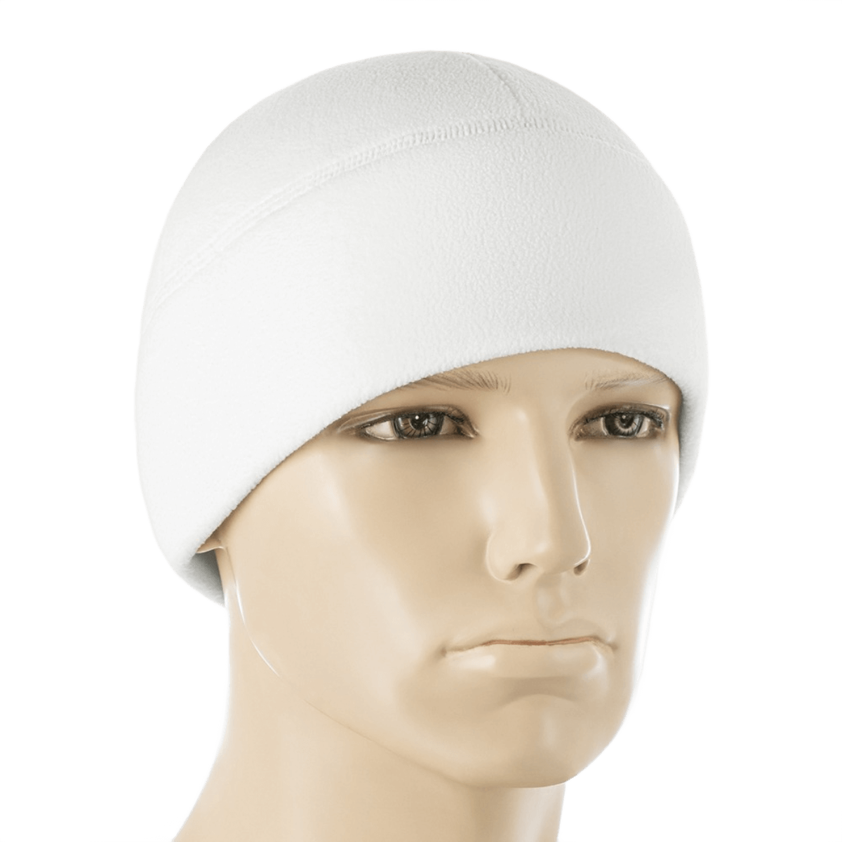 M-Tac Watch Cap Elite Fleece Beanie Hat talveen ja ulkoiluun, valkoinen mallipäällä