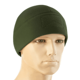 M-Tac Watch Cap Elite Fleece Beanie Hat Velcro, vihreä, ihanteellinen taktiseen käyttöön, valmistettu kestävästä fleecestä Velcro-paneelilla.