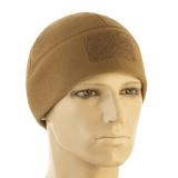 M-Tac Watch Cap Elite Fleece Beanie Hat Velcro, ruskea mannekiinilla, täydellinen taktiseen käyttöön ja suojaksi kylmää vastaan.