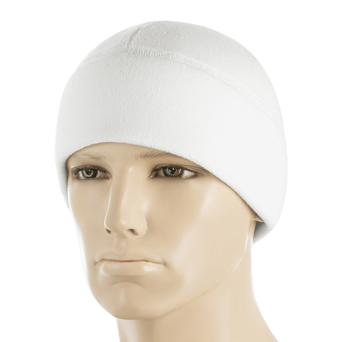 M-Tac Watch Cap Elite Fleece Beanie Hat valkoisena, kevyt ja lämmin pipo ulkoiluun ja taktiseen käyttöön, suojaa tuulelta ja kylmältä