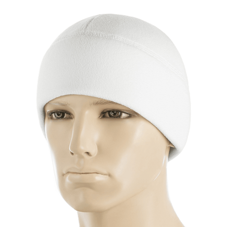 M-Tac Watch Cap Elite Fleece Beanie Hat valkoisena, kevyt ja lämmin pipo ulkoiluun ja taktiseen käyttöön, suojaa tuulelta ja kylmältä