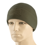 M-Tac Watch Cap Elite Fleece Beanie Hat Velcro, vihreä, fleece-materiaali, kevyt muotoilu Velcro-paneelilla merkeille, taktiseen käyttöön.