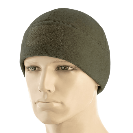 M-Tac Watch Cap Elite Fleece Beanie Hat Velcro, vihreä, fleece-materiaali, kevyt muotoilu Velcro-paneelilla merkeille, taktiseen käyttöön.