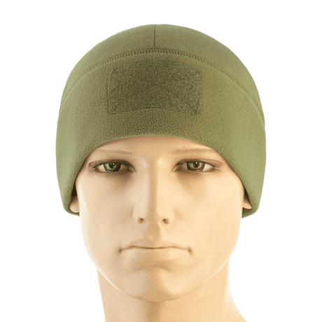 M-Tac Watch Cap Elite Fleece Beanie Hat Velcro, oliivinvihreä, kevyt ja lämmin pipo taktiseen käyttöön ja ulkoiluun, Velcro-paneeli.