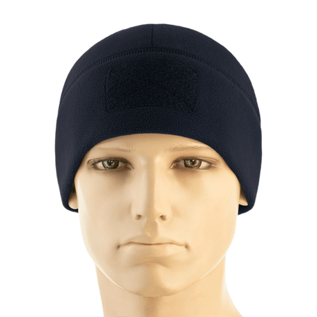 M-Tac Watch Cap Elite Fleece Beanie Hat Velcro, laivastonsininen, ihanteellinen kylmään säähän ja taktiseen käyttöön, Velcro-paneeli tunnistusta varten.
