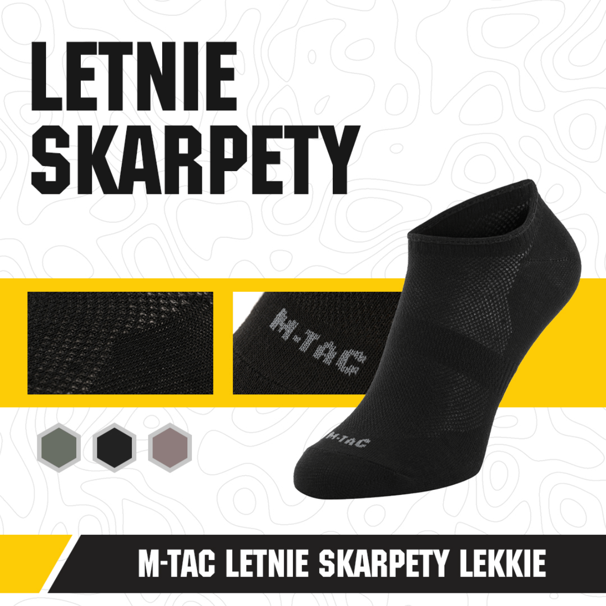 M-Tac Let kesäsukat mustana ergonomisella istuvuudella ja hengittävällä kankaalla, ihanteelliset juoksuun ja ulkoiluun lämpimässä säässä.