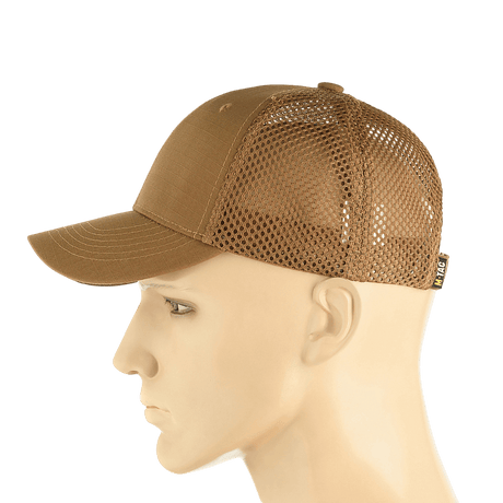 M-Tac Mesh Flex Ripstop Baseball Cap ripstopilla ja mesh-paneeleilla optimaaliseen ilmanvaihtoon ja mukavuuteen ulkokäytössä.