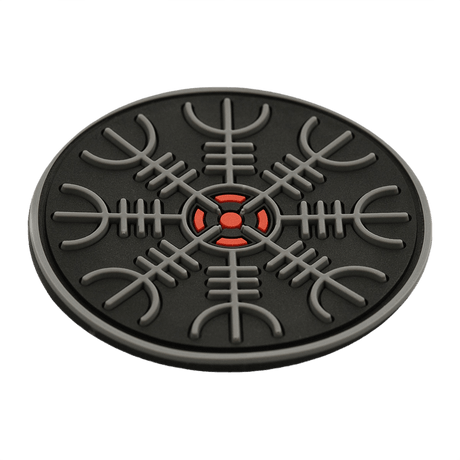 M-Tac Patch Egeshjelm 3D PVC – Helm of Terror -symboli, halkaisija 55 mm, Velcro‑kiinnitys, sopii univormuihin ja varusteisiin.
