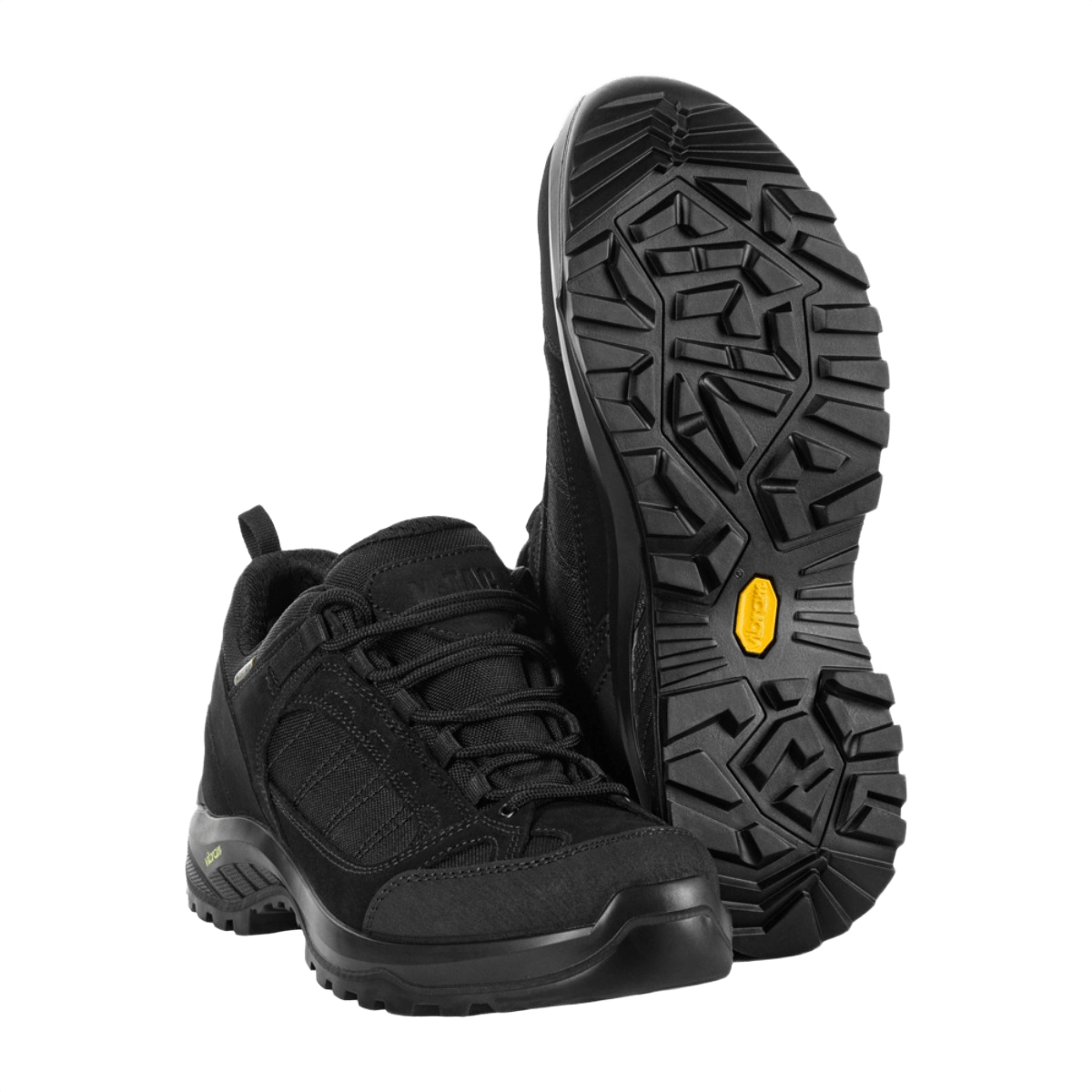 M-Tac Sneakers Tactical Demi-Season Pro Line Vibram-pohjalla, soveltuu harjoitteluun ja vaellukseen, valmistettu suede- ja Cordura-materiaaleista.