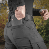 M-Tac taktiset housut Patriot Gen. II Flex käytännöllisellä taskulla ulkoiluun ja arkeen.