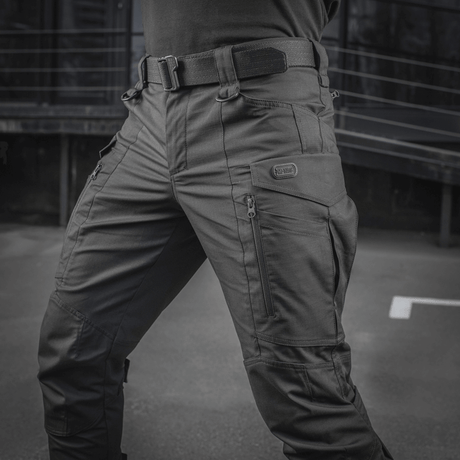 M-tac taktiset housut Conquistador Gen. I Flex, tukevat ja kulutusta kestävät housut ulkoiluun, valmistettu polycotton Rip-stop Flex -kankaasta