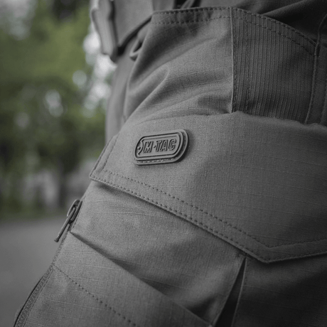 M-tac taktiset housut Conquistador Gen. I Flex polycotton Rip-stop Flex -kankaalla ulkoiluun, kuvattu sivulta