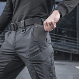 M-Tac-housut Aggressor Summer Flex Rip-Stop-nylonista, sopivat taktiseen käyttöön ja mukavuuteen kuumassa, toiminnalliset taskut.