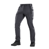 M-Tac-housut Aggressor Summer Flex mustana, kevyt Rip-Stop-nylon, sopivat taktiseen käyttöön kuumassa, hyvä hengittävyys ja kestävyys.