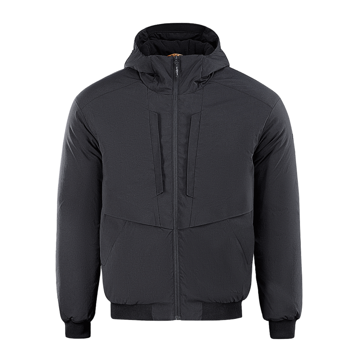 M-Tac Rubicon Jakke Gen. II – kestävä ja lämmin bomber-takki tummasta Cordura-kankaasta hupulla, edestä nähtynä.