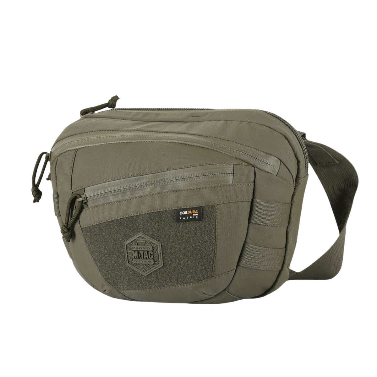 M-Tac Sphaera Hardsling Bag Large Elite med Velcro, kompakti laukku kestävästä Cordura-materiaalista, säädettävällä olkahihnalla ja etu-Velcro-paneelilla.