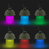 M-Tac retkeilyriippuvalaisin RGB-LED-valolla eri väreissä, ihanteellinen retkeilyyn ja ulkoiluun.