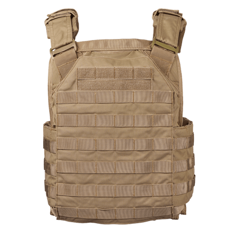 EA Plate Carrier Khaki galleria-asema 1, modulaarinen design, kestävä materiaali ja NIJ-sertifiointi ammattimaiseen pistos- ja luotinsuojaukseen.