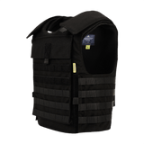Anorak Rhodium® Tactical II – fr.bk. pistos- ja luodinsuojaliivi mustana, pehmeä suojaliivi, taso Level IIIA, nähtynä vasemmalta.