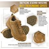 Tactical Sneakers Demi-Season – Kevyt ja mukava, kevyet ja kestävät kengät trekkingiin ja ulkoiluun, kumivahvistettu kärki ja kanta.