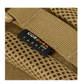 Lähikuva M-Tac Buckler Taske Elite Hex -kankaasta ja Cordura 500D -vahvikkeesta.